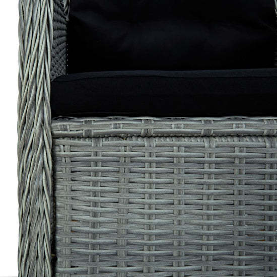 Tuinstoelen 2 st met kussens poly rattan lichtgrijs MeubelReus