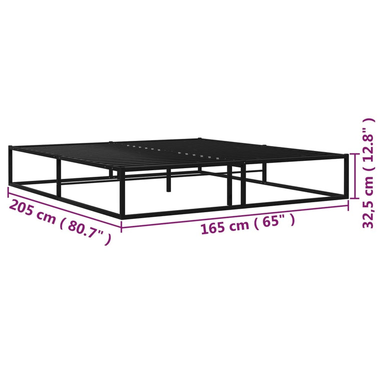 Bedframe metaal zwart 160x200 cm