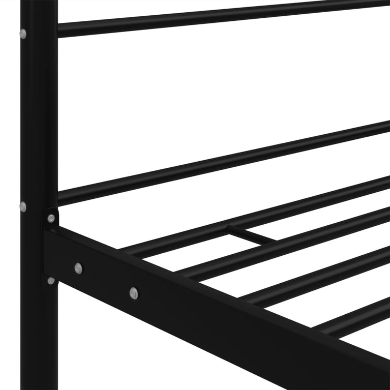 Hemelbedframe metaal zwart 160x200 cm