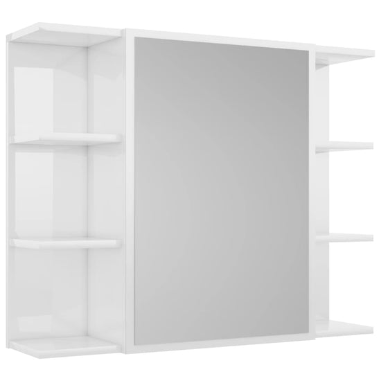 4-delige Badkamermeubelset spaanplaat hoogglans wit MeubelReus