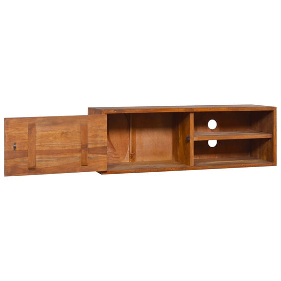 Tv-meubel wandmontage 180x30x30 cm massief teakhout MeubelReus