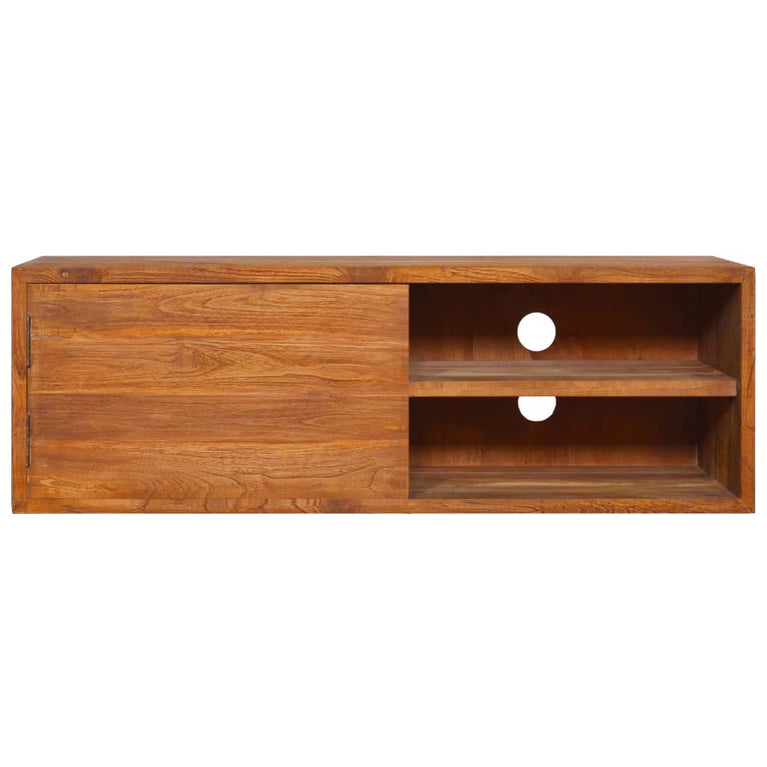 Tv-meubel wandmontage 180x30x30 cm massief teakhout MeubelReus
