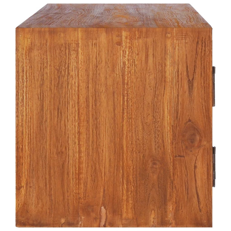 Tv-meubel wandmontage 180x30x30 cm massief teakhout MeubelReus