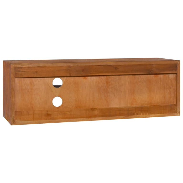 Tv-meubel wandmontage 180x30x30 cm massief teakhout MeubelReus