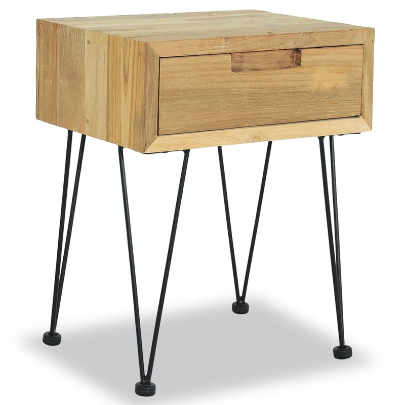 Nachtkastjes 2 st 40x30x50 cm massief teakhout MeubelReus