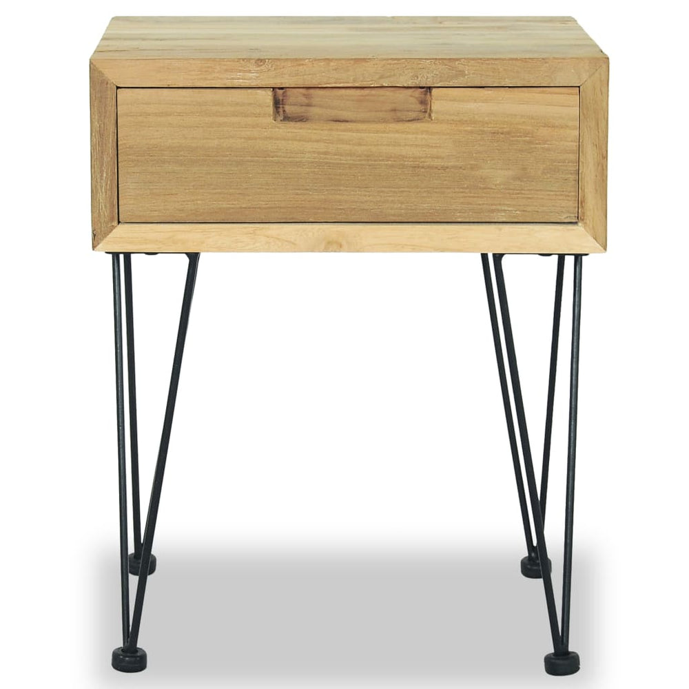 Nachtkastjes 2 st 40x30x50 cm massief teakhout MeubelReus