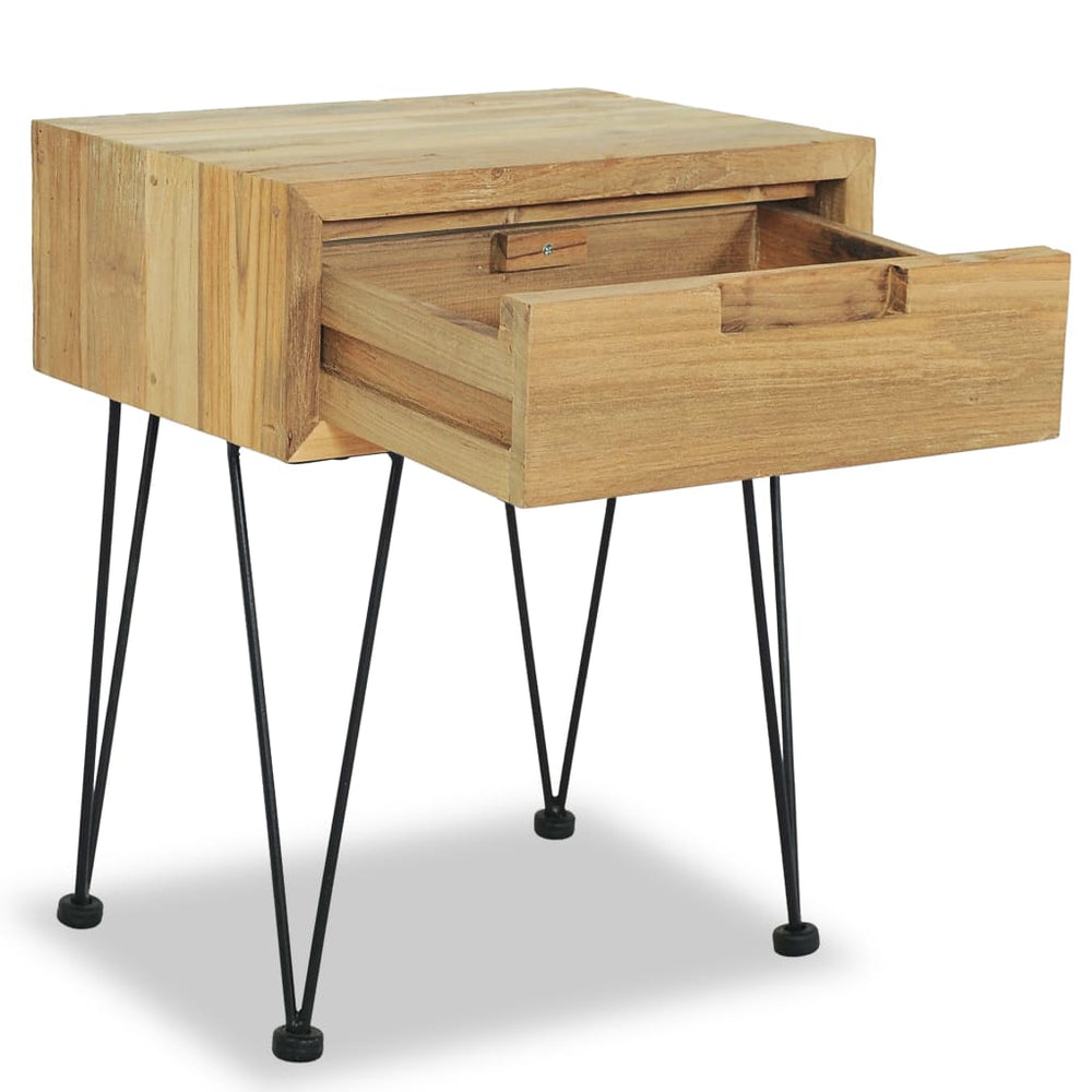 Nachtkastjes 2 st 40x30x50 cm massief teakhout MeubelReus