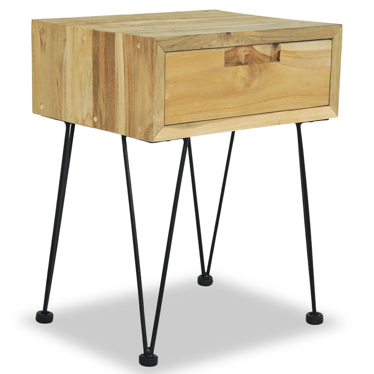 Nachtkastjes 2 st 40x30x50 cm massief teakhout MeubelReus