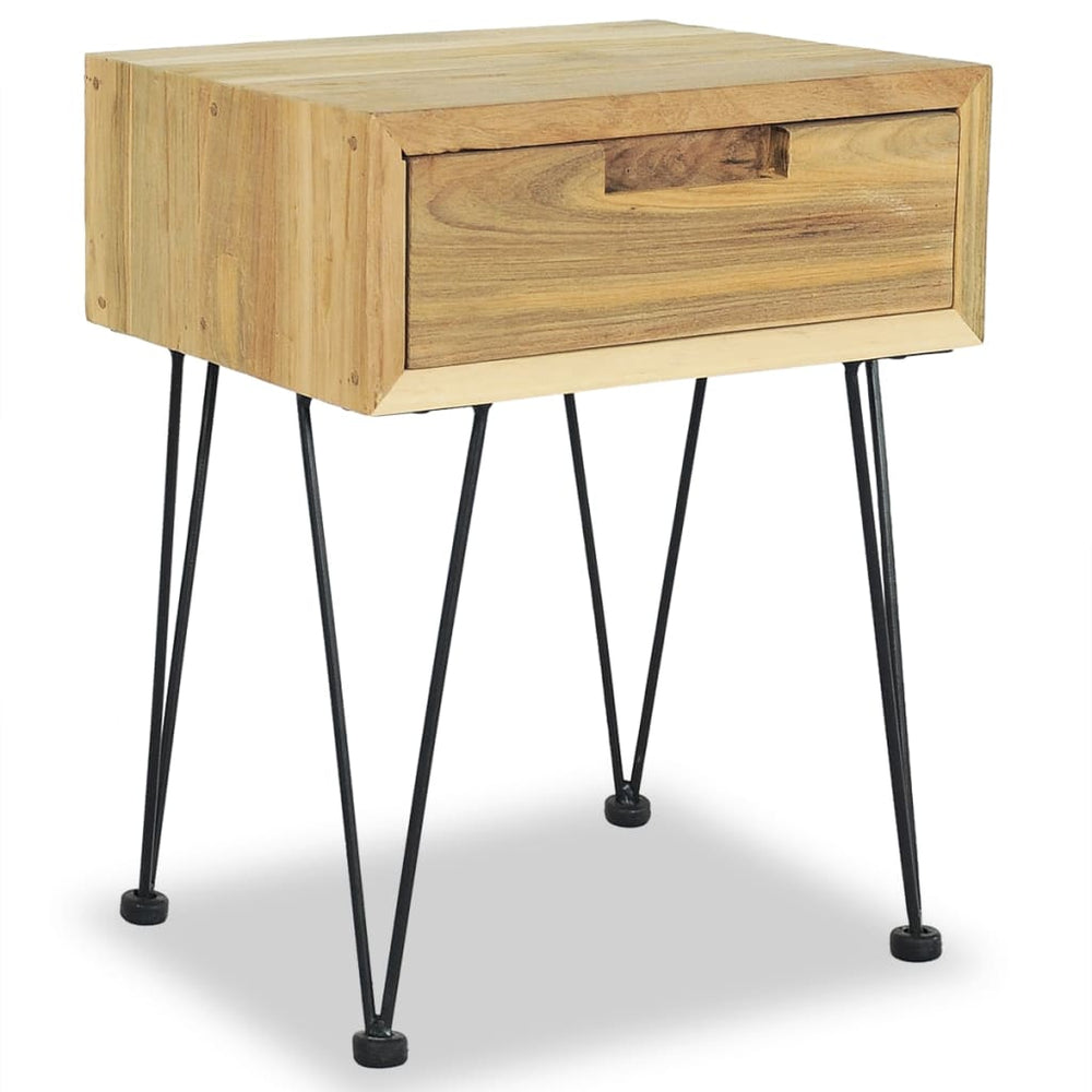 Nachtkastjes 2 st 40x30x50 cm massief teakhout MeubelReus
