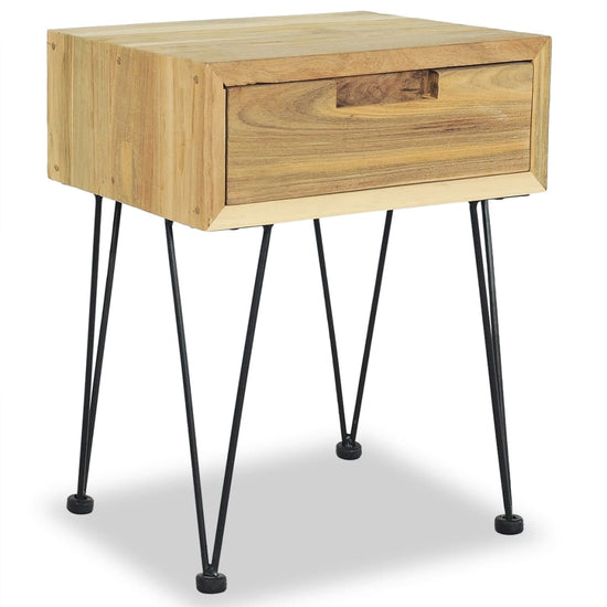 Nachtkastjes 2 st 40x30x50 cm massief teakhout MeubelReus