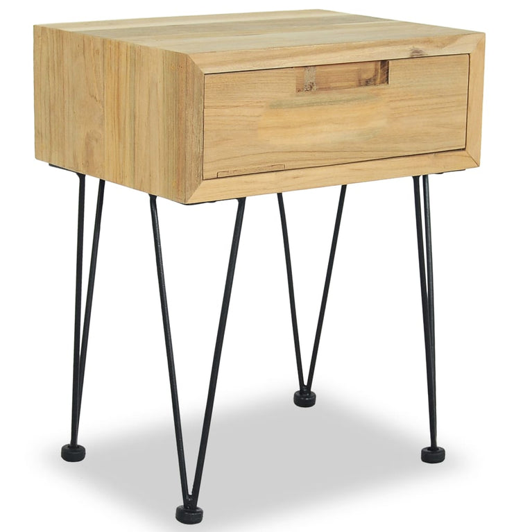 Nachtkastjes 2 st 40x30x50 cm massief teakhout MeubelReus