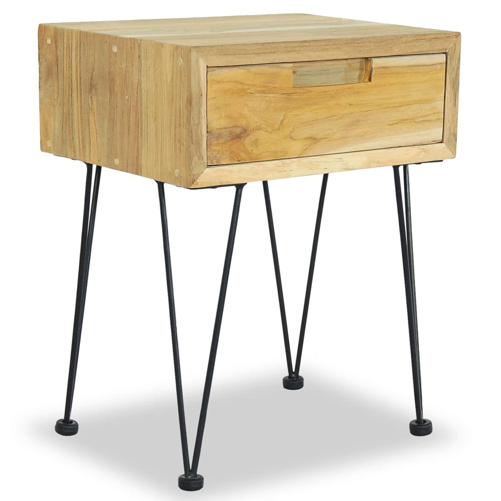 Nachtkastjes 2 st 40x30x50 cm massief teakhout MeubelReus