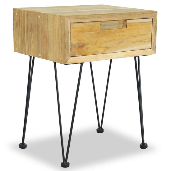 Nachtkastjes 2 st 40x30x50 cm massief teakhout MeubelReus