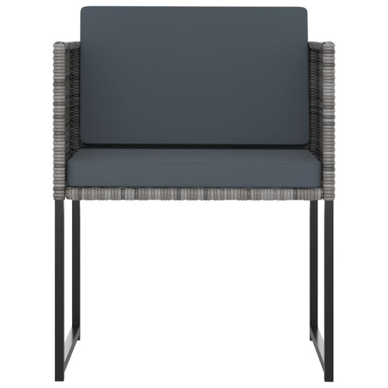 11-delige Tuinset met kussens poly rattan grijs MeubelReus