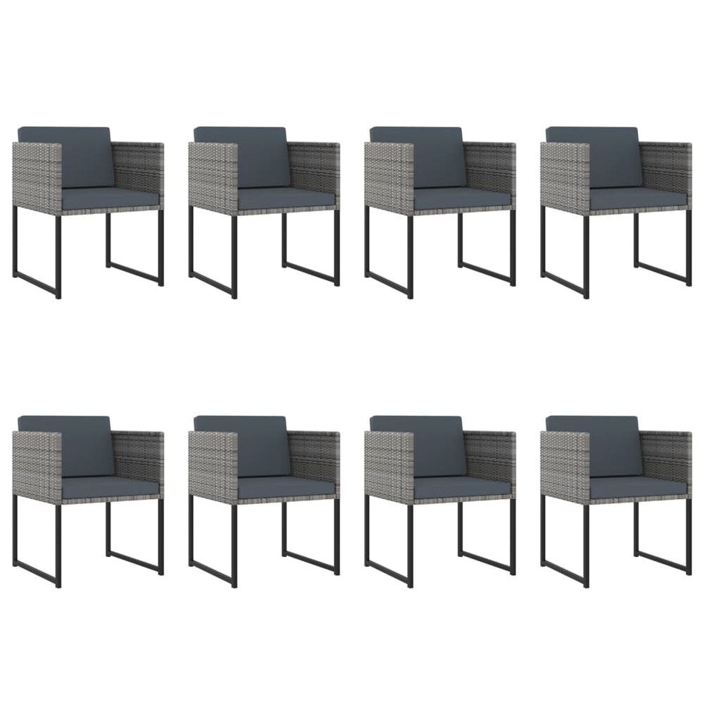 13-delige Tuinset met kussens poly rattan grijs MeubelReus