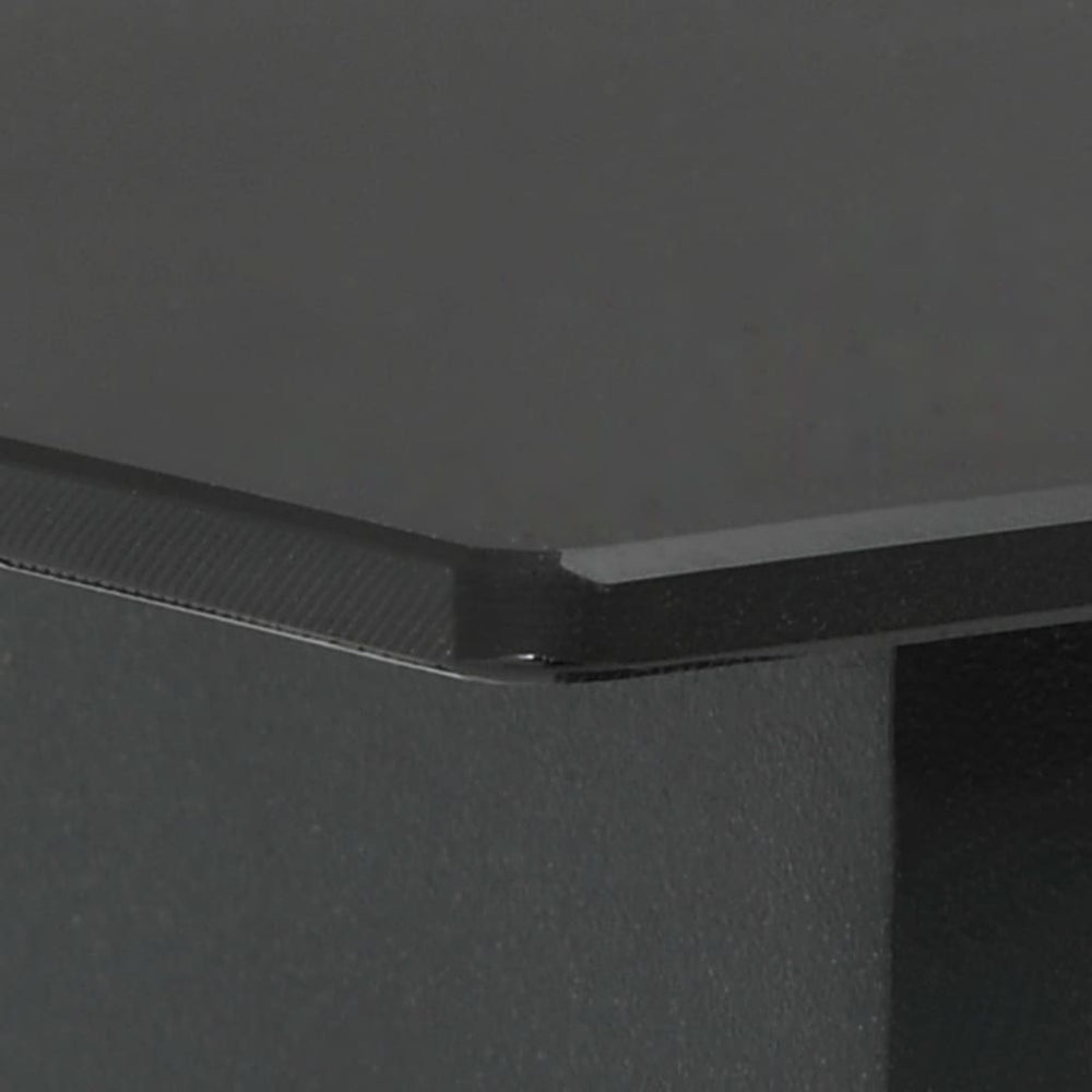 Tuintafel 80x80x74 cm staal en glas zwart MeubelReus