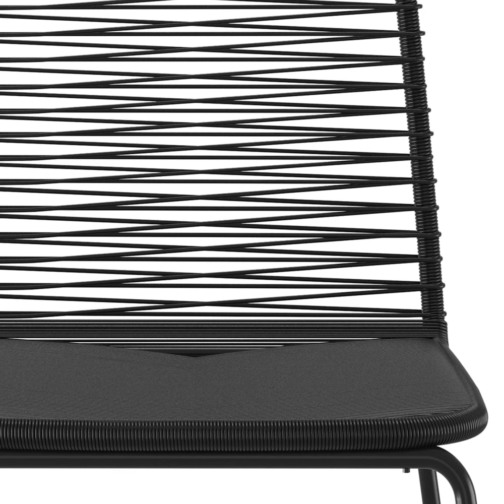 Tuinstoelen 4 st poly rattan zwart MeubelReus