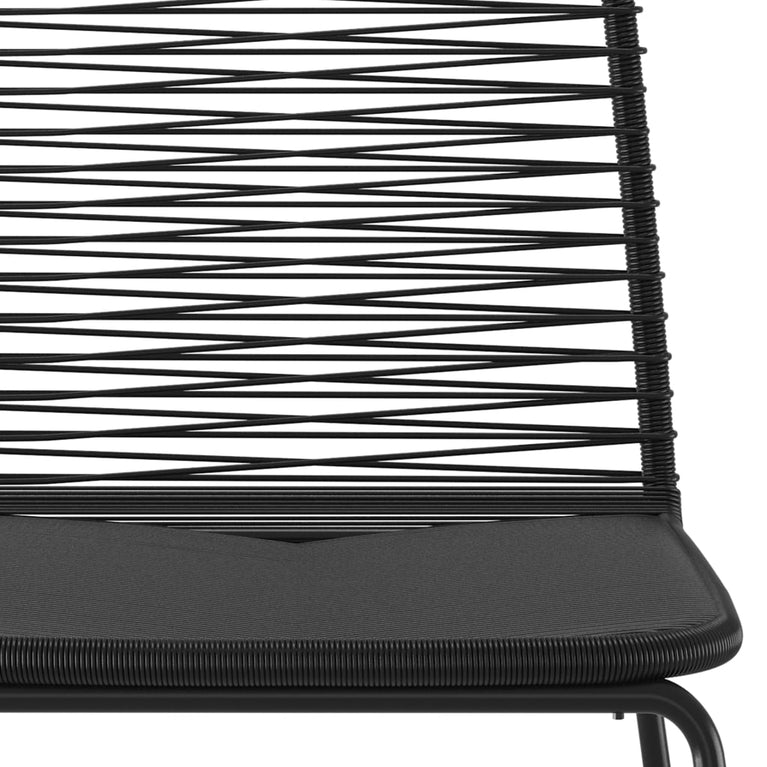 Tuinstoelen 6 st poly rattan zwart MeubelReus