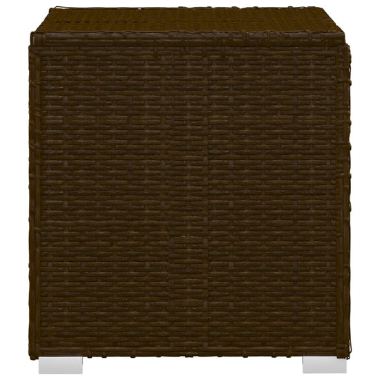 3-delige Ligbeddenset met theetafel poly rattan bruin MeubelReus