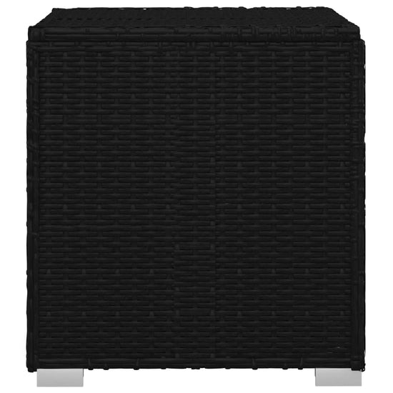 3-delige Ligbeddenset met theetafel poly rattan zwart MeubelReus