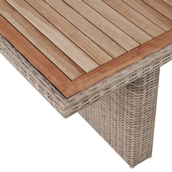 7-delige Tuinset met kussens poly rattan bruin MeubelReus