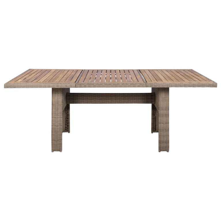 9-delige Tuinset met kussens poly rattan bruin MeubelReus