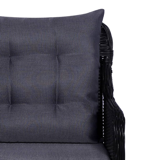 9-delige Tuinset poly rattan zwart MeubelReus