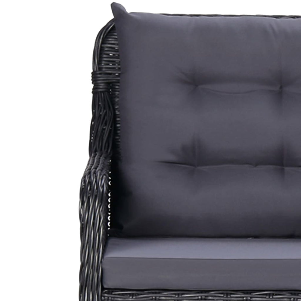 11-delige Tuinset poly rattan zwart MeubelReus