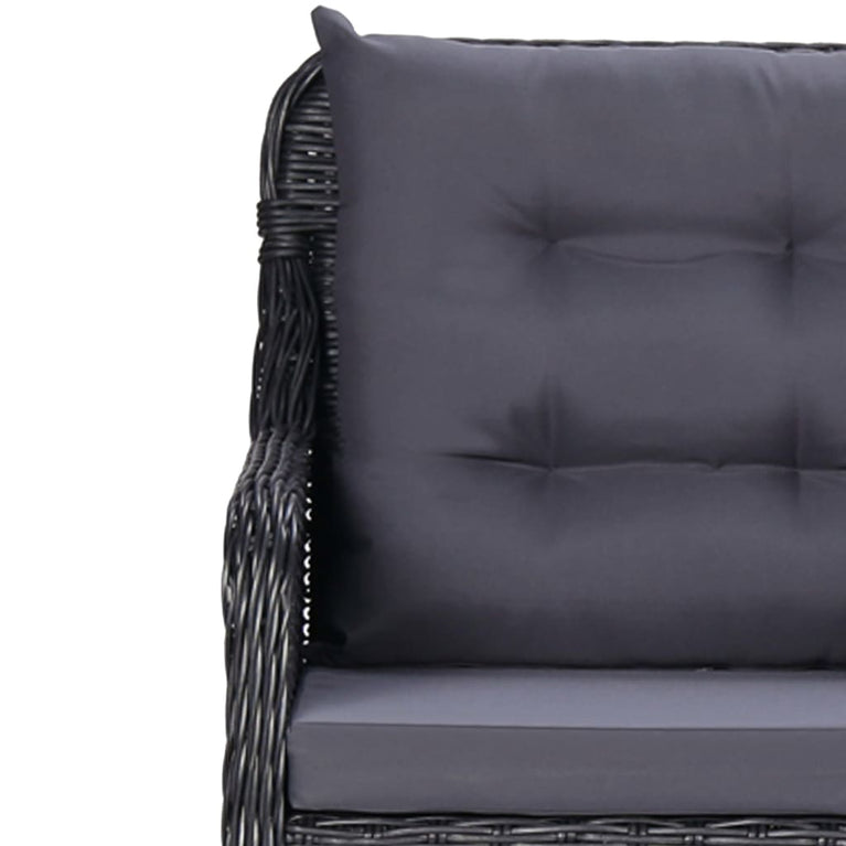 11-delige Tuinset poly rattan zwart MeubelReus