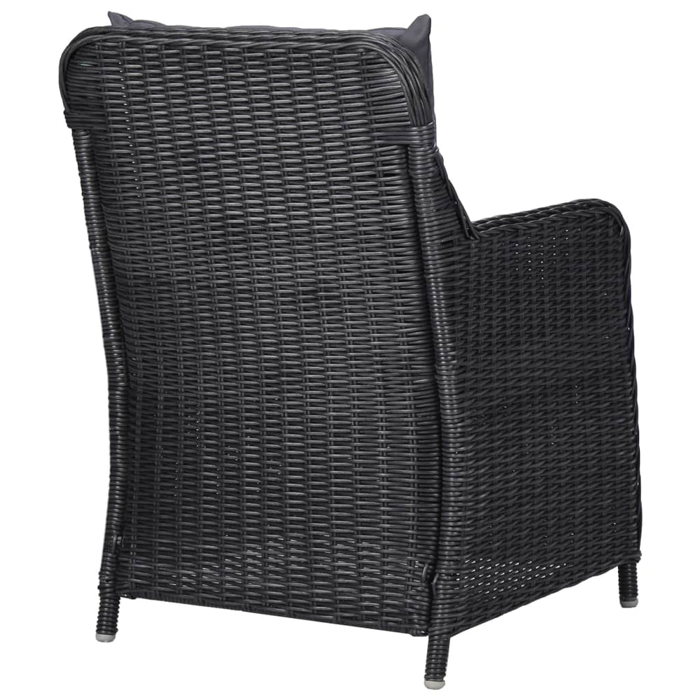 9-delige Tuinset poly rattan zwart MeubelReus