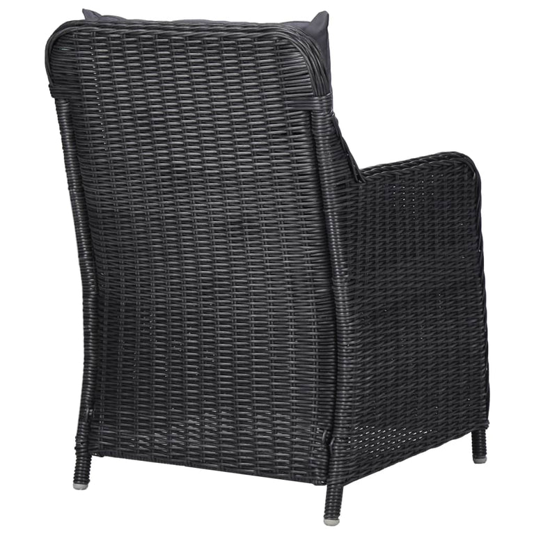 9-delige Tuinset poly rattan zwart MeubelReus