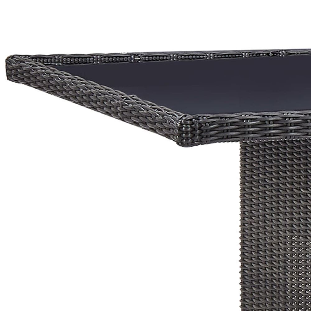 9-delige Tuinset poly rattan zwart MeubelReus