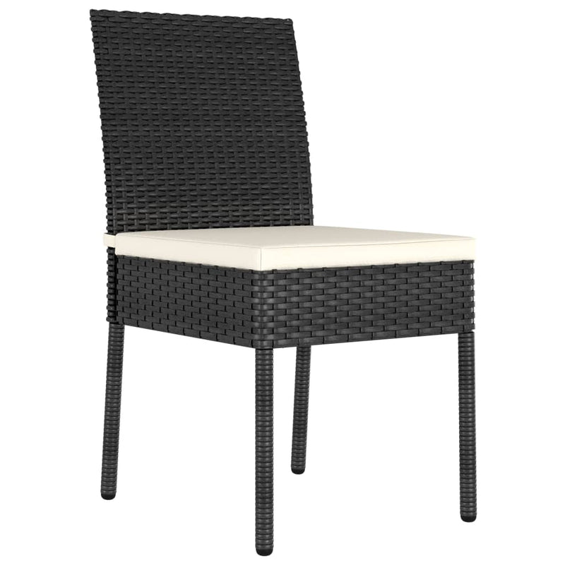 Tuinstoelen 2 st poly rattan zwart MeubelReus