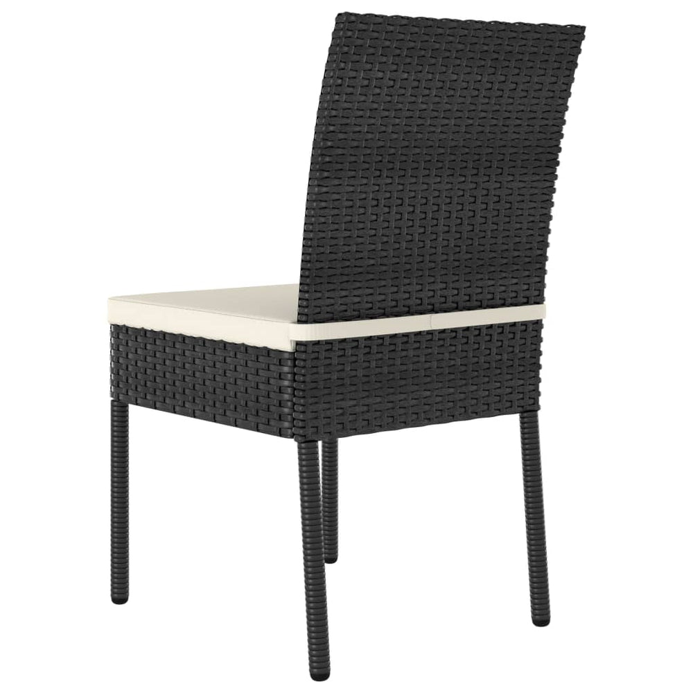 Tuinstoelen 4 st poly rattan zwart MeubelReus