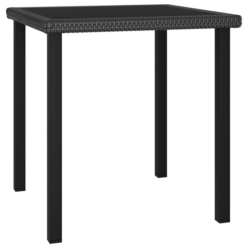 Tuintafel 70x70x73 cm poly rattan zwart MeubelReus