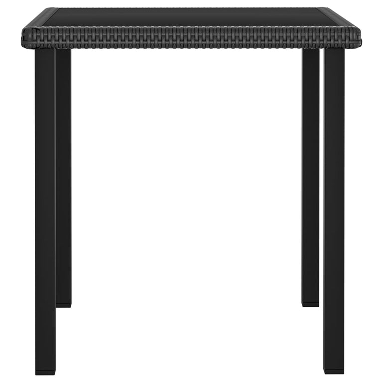 Tuintafel 70x70x73 cm poly rattan zwart MeubelReus