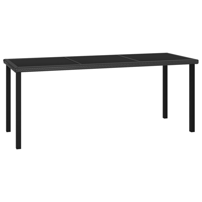 Tuintafel 180x70x73 cm poly rattan zwart MeubelReus