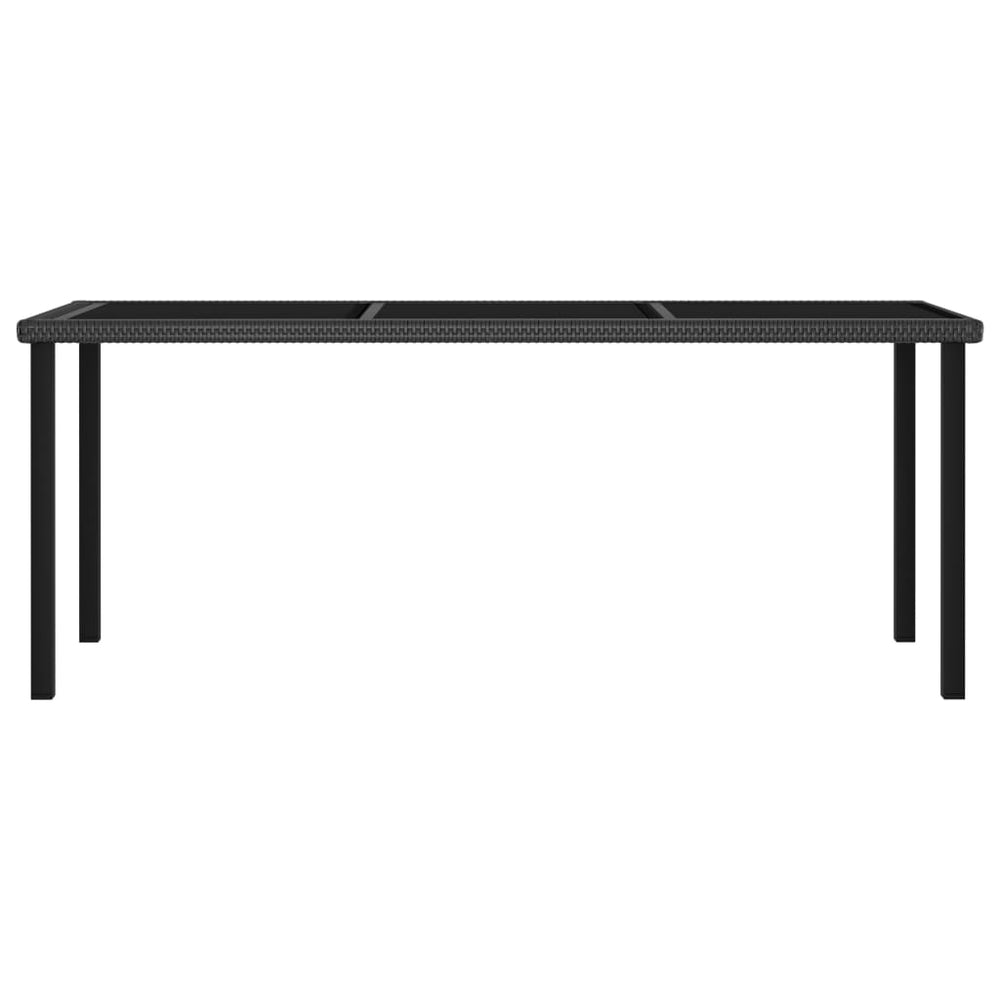 Tuintafel 180x70x73 cm poly rattan zwart MeubelReus