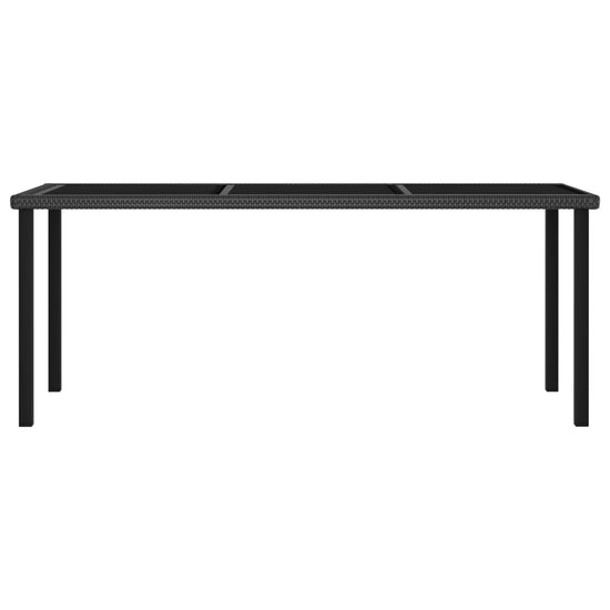 Tuintafel 180x70x73 cm poly rattan zwart MeubelReus