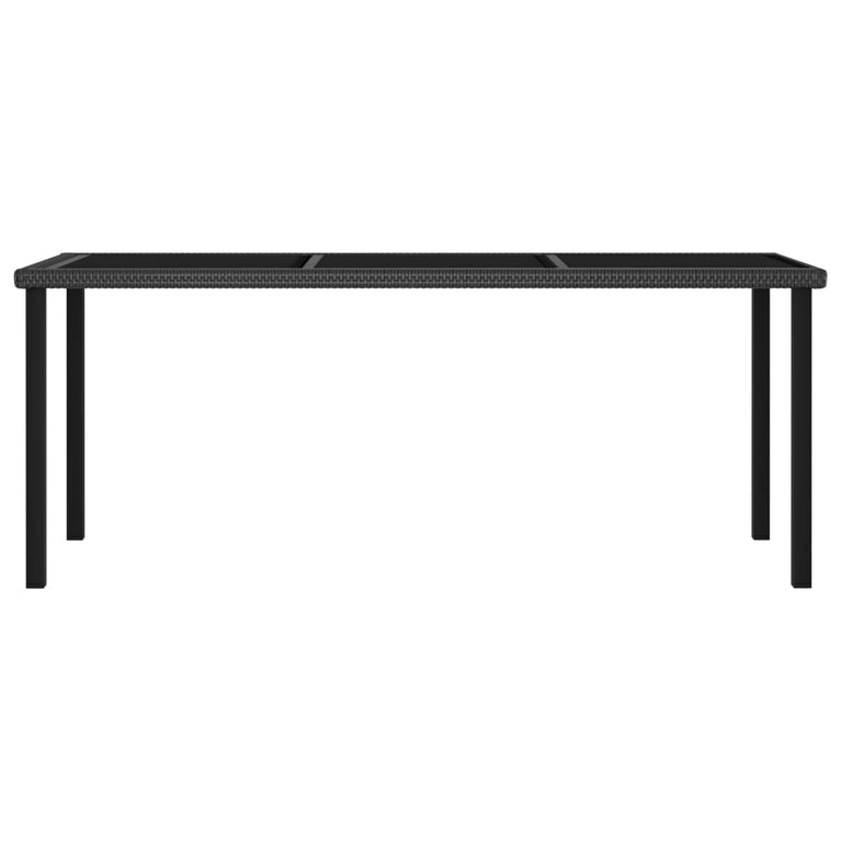 Tuintafel 180x70x73 cm poly rattan zwart MeubelReus