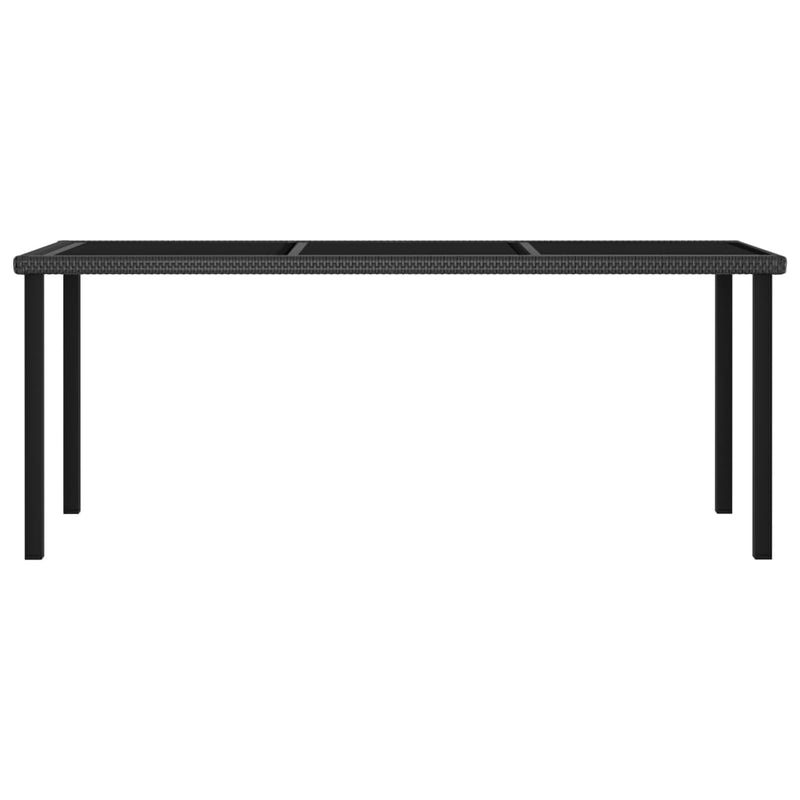 Tuintafel 180x70x73 cm poly rattan zwart MeubelReus