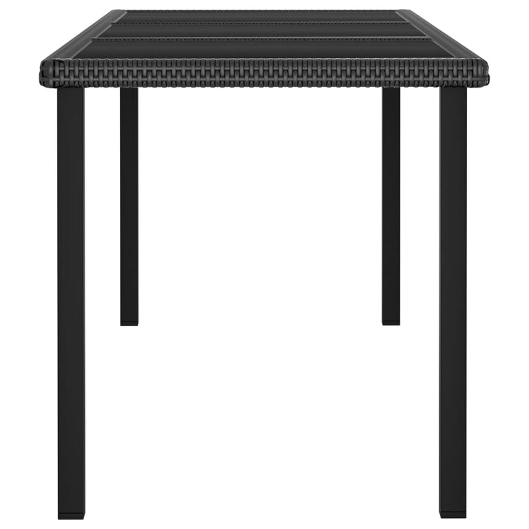 Tuintafel 180x70x73 cm poly rattan zwart MeubelReus