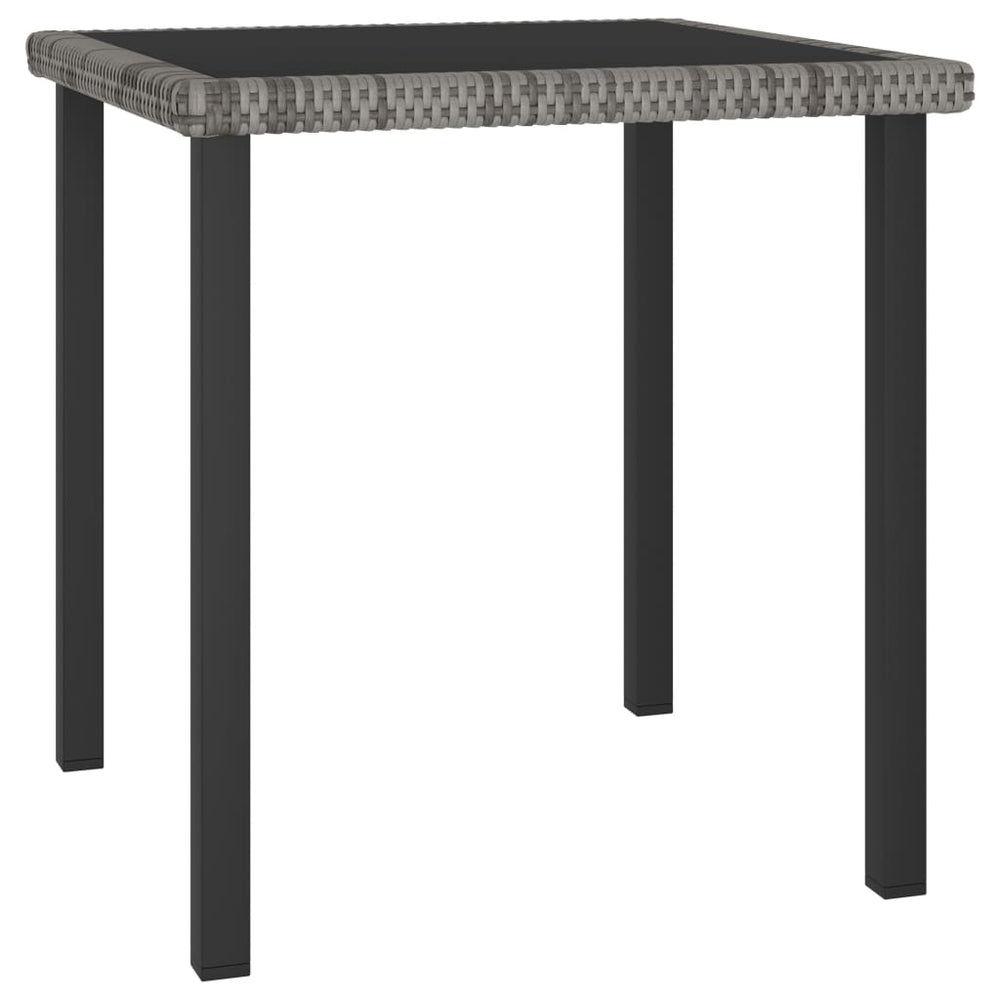 Tuintafel 70x70x73 cm poly rattan grijs MeubelReus