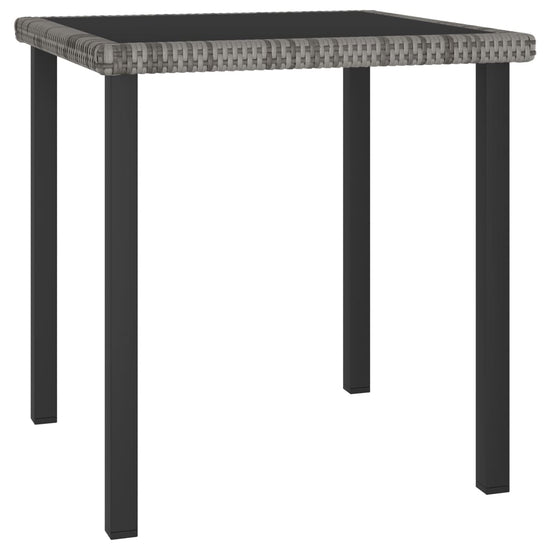 Tuintafel 70x70x73 cm poly rattan grijs MeubelReus