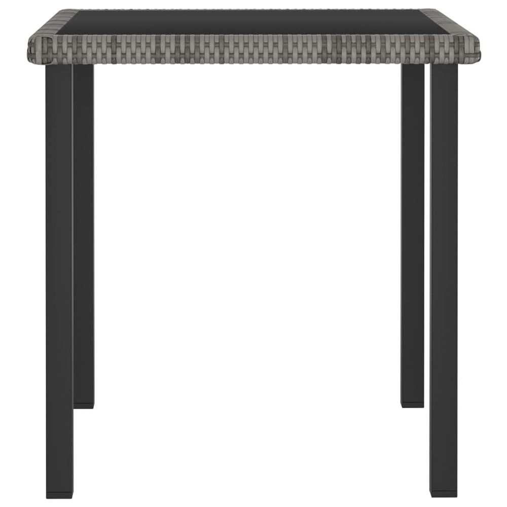 Tuintafel 70x70x73 cm poly rattan grijs MeubelReus