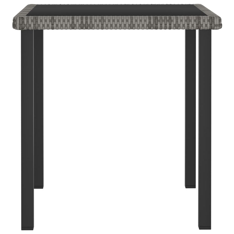 Tuintafel 70x70x73 cm poly rattan grijs MeubelReus