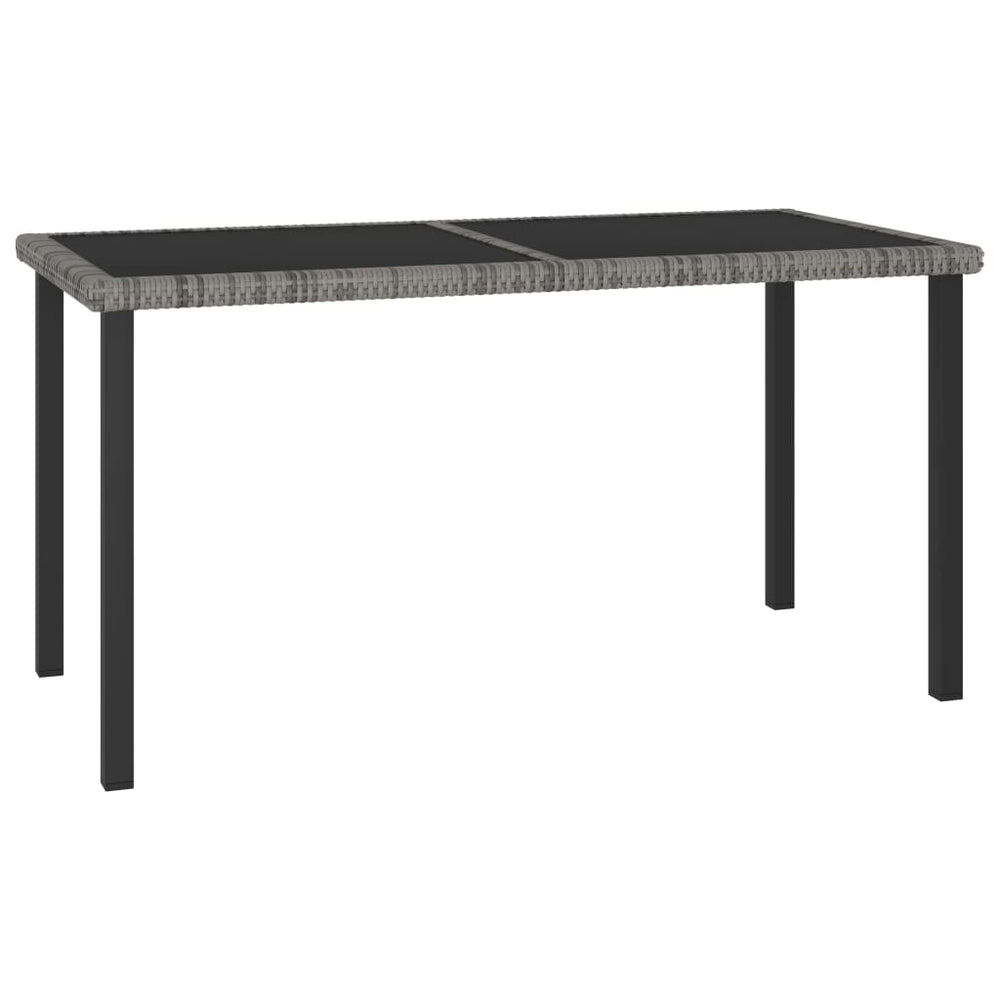 Tuintafel 140x70x73 cm poly rattan grijs MeubelReus