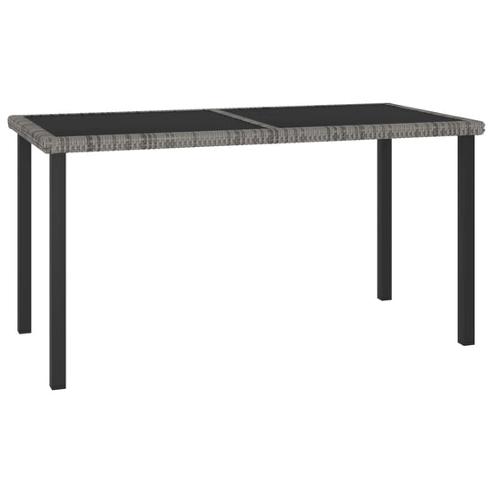 Tuintafel 140x70x73 cm poly rattan grijs MeubelReus