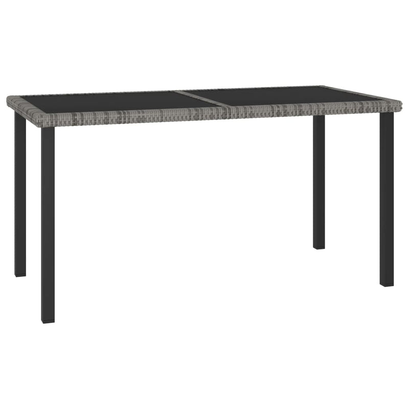 Tuintafel 140x70x73 cm poly rattan grijs MeubelReus