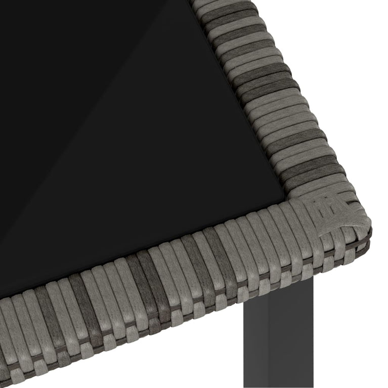 Tuintafel 140x70x73 cm poly rattan grijs MeubelReus
